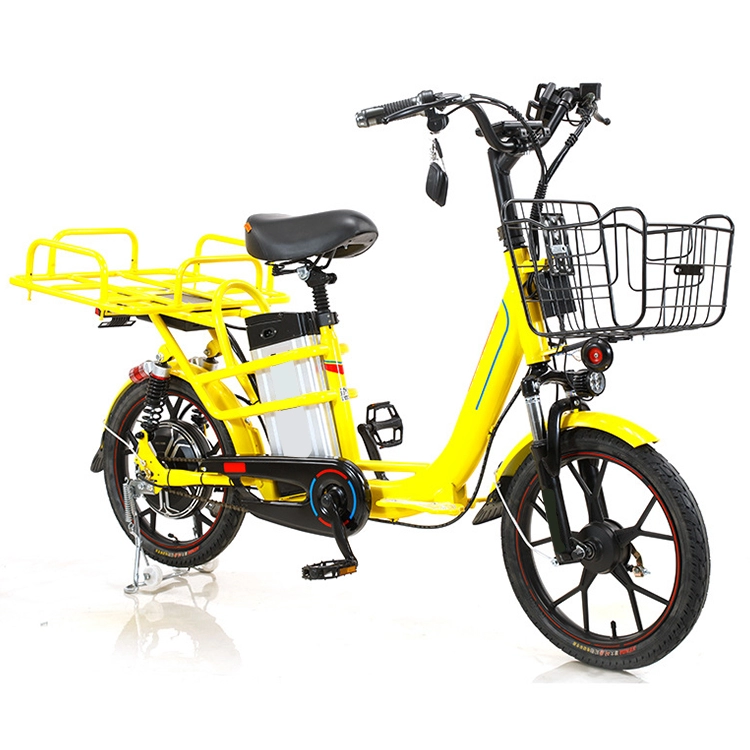Bicicleta elétrica para entrega de pizza com bateria de lítio 48v com motor 400w