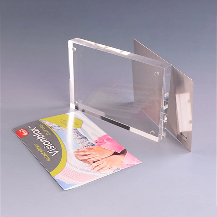 Moldura magnética de alta intensidade logotipo personalizado foto transparente magnética