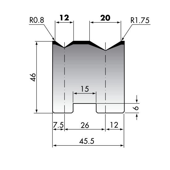 Moldes de freio de prensa hidráulica padrão 2v matrizes