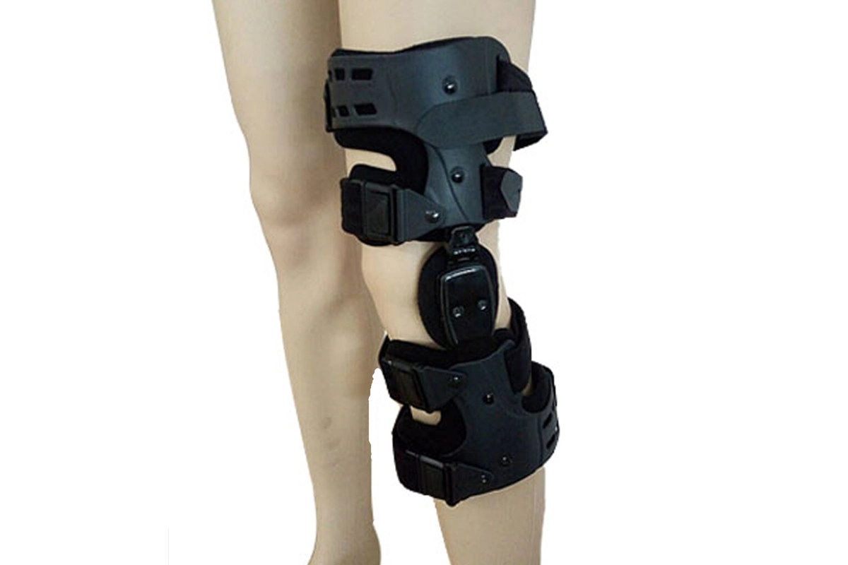 Descarregando imobilizadores de joelho OA articulados cintas de perna para osteoartrite com padrões FDA CE ISO 13485
