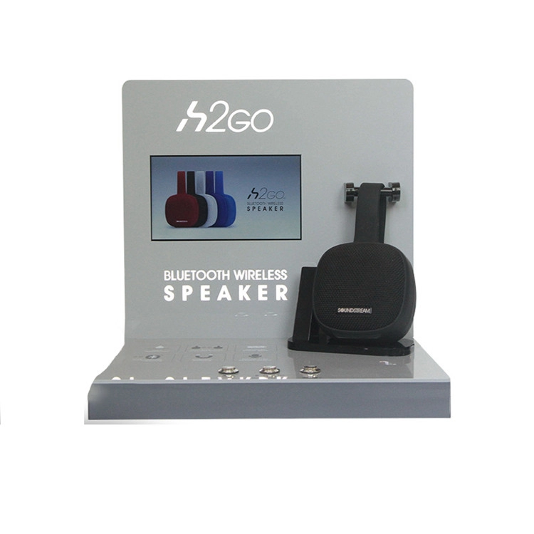 Rack de exibição de alto-falante lcd bluetooth rack de exibição de acrílico personalização de áudio