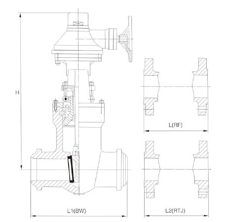 PSB Gate Valve With Butt Weld End