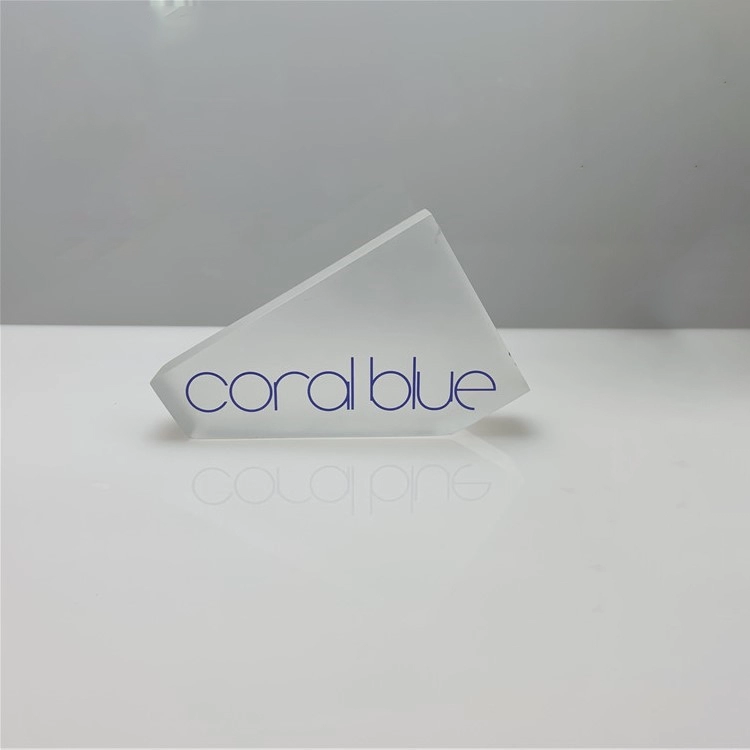 Sinais de logotipo de plexiglass fosco de negócios de empresa 3D personalizados