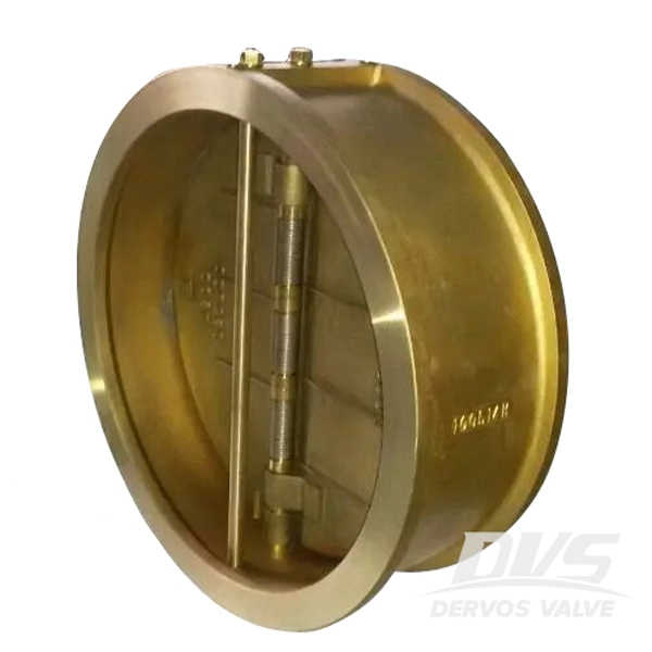 Válvula de retenção de wafer AL Bronze C95800 disco duplo 6 polegadas