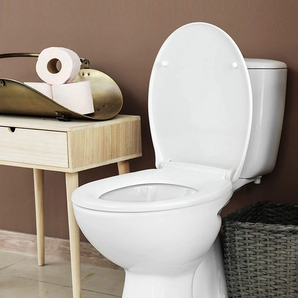 Cobertura de assento de vaso sanitário oval de duroplast clássico conforto universal europeu