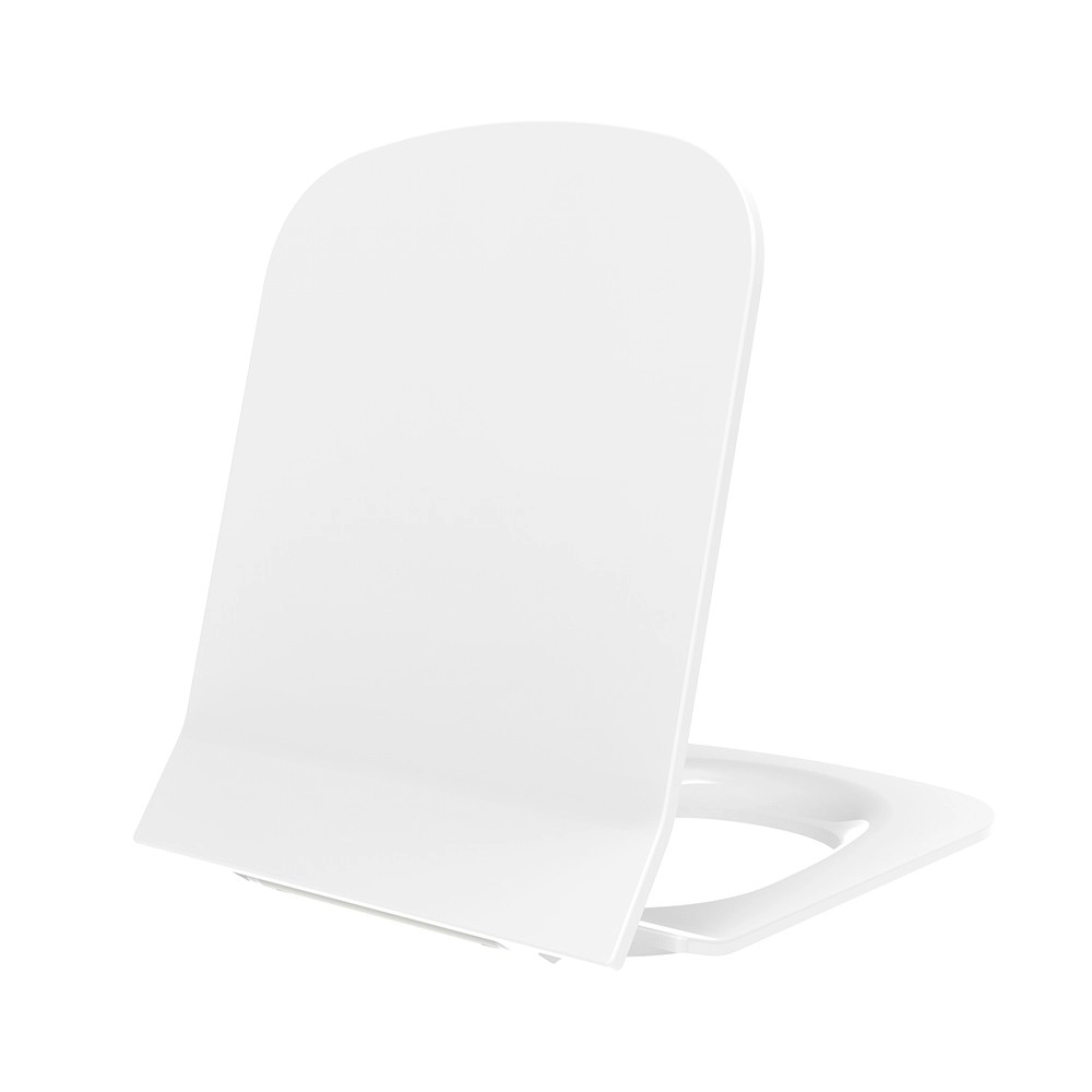 Cobertura de assento de lavatório quadrado branco super fino sanduíche clássico