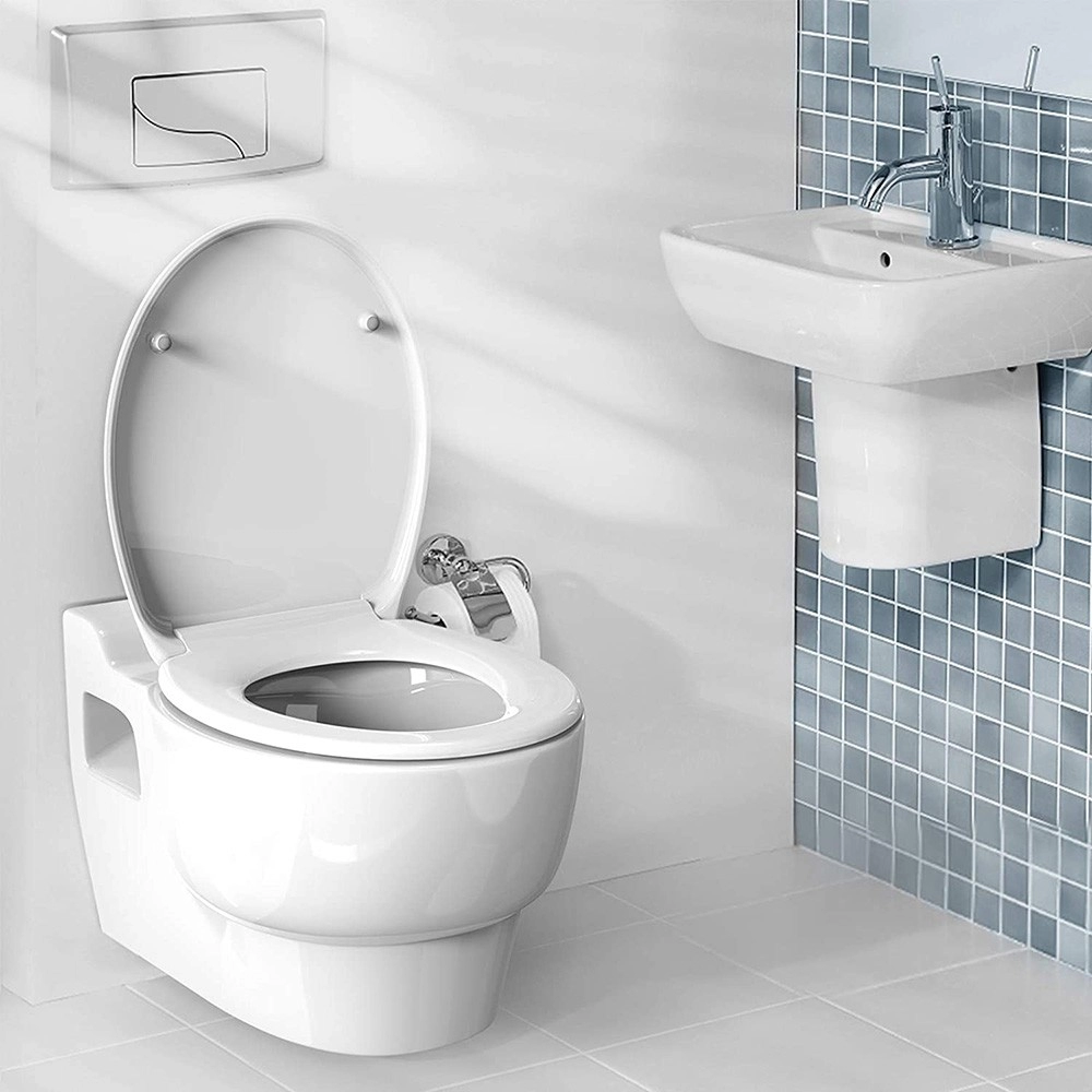 Cobertura de assento de lavatório conforto tipo sanduíche UF clássico assento de vaso sanitário oval