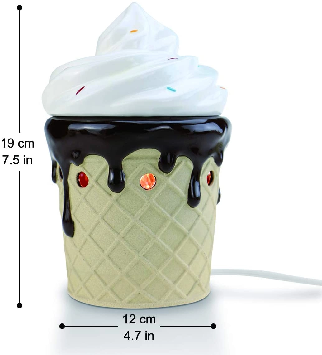 Difusor elétrico para casa aquecedor de cera com fragrância de sorvete com prato removível
