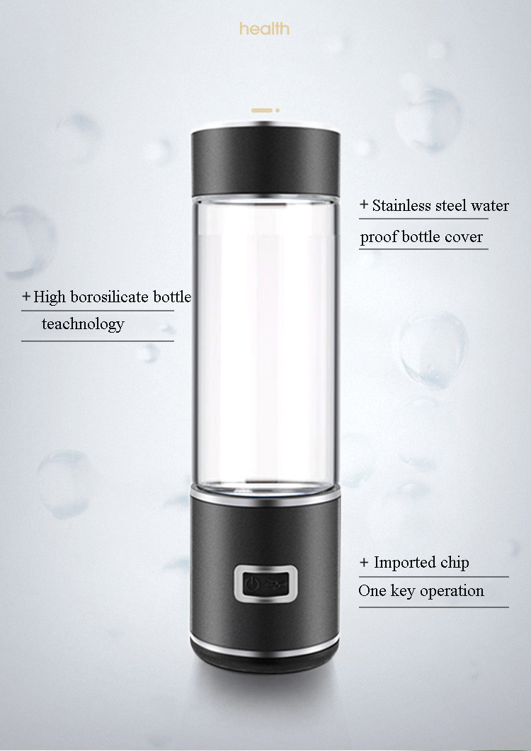 garrafa de água rica em hidrogênio