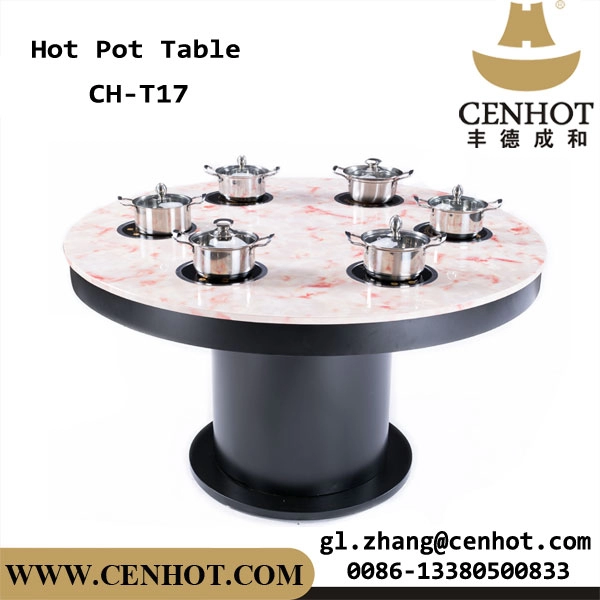 Mesas de restaurante CENHOT Shabu Shabu Fogões de indução embutidos nas mesas de hotpot