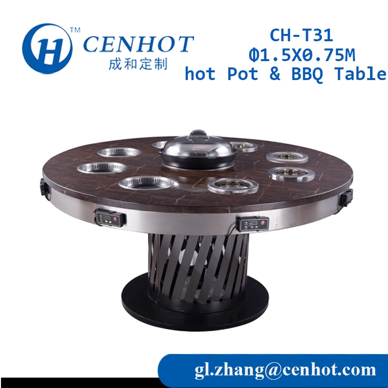 Panela quente pequena personalizada e mesa de churrasco coreana para venda CH-T31 - CENHOT