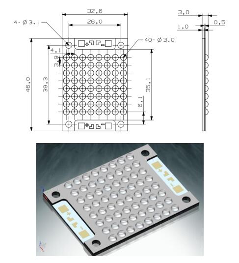 Chip de módulos LED UV de alta intensidade