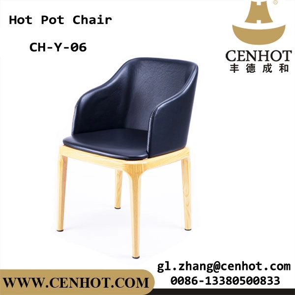 Cadeira de jantar popular com estrutura de metal CENHOT com assento em PU