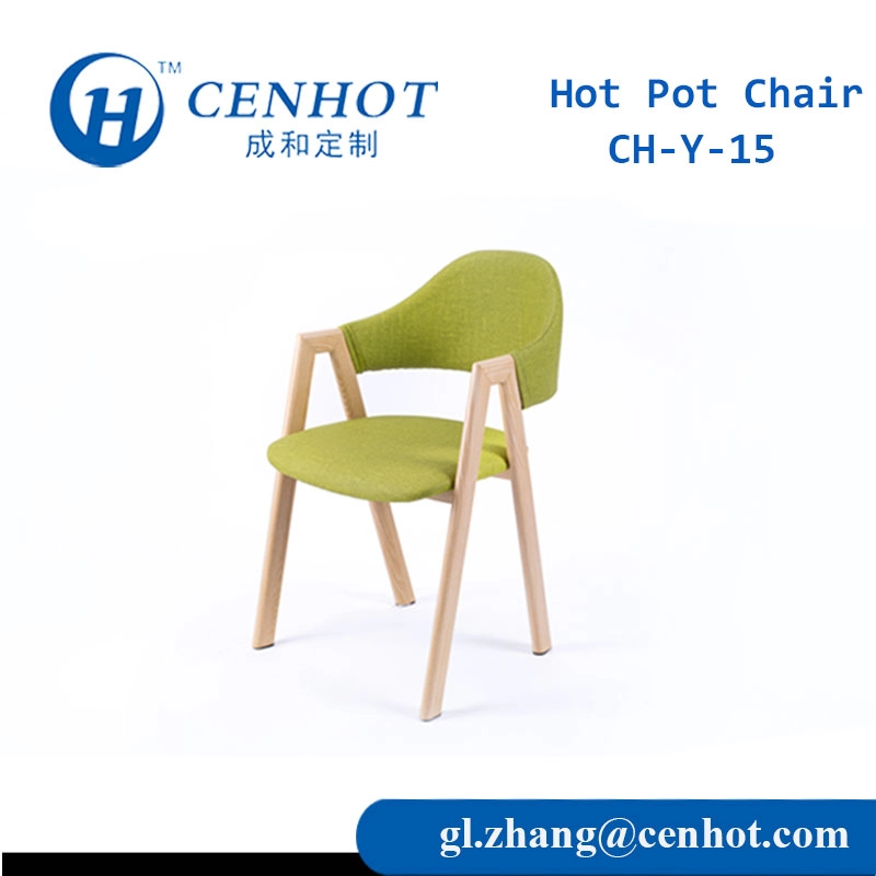 Móveis de restaurante verde cadeira de jantar com armação de metal suprimentos - CENHOT