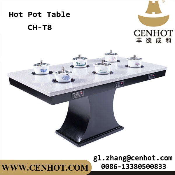 Mesa de panela quente CENHOT embutida para restaurante usando