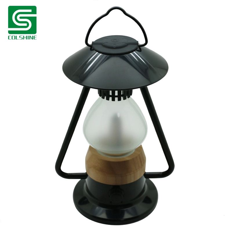 Lanterna de acampamento LED regulável recarregável com alto-falante Bluetooth