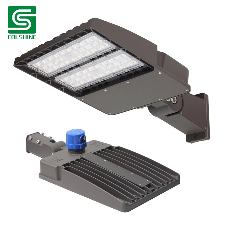 Luzes LED para caixa de sapatos externas de 300 watts reguláveis com suporte de fotocélula