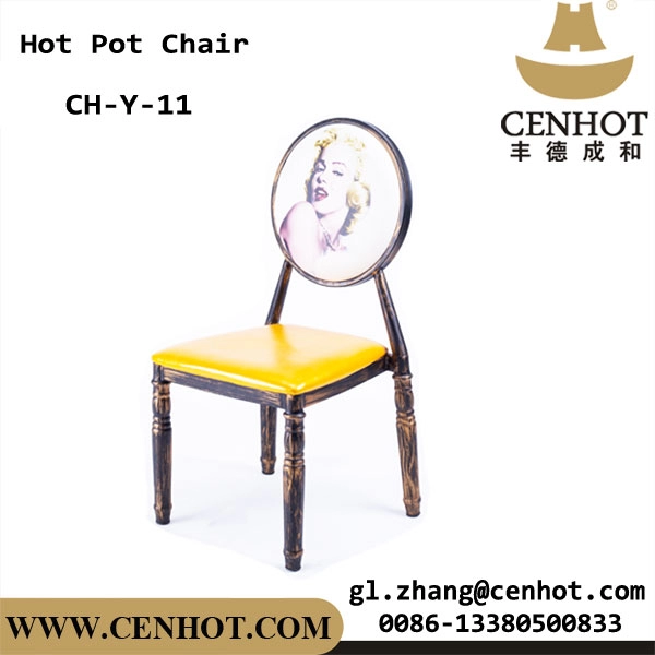 Cadeiras de restaurante coloridas exclusivas CENHOT com armação de metal