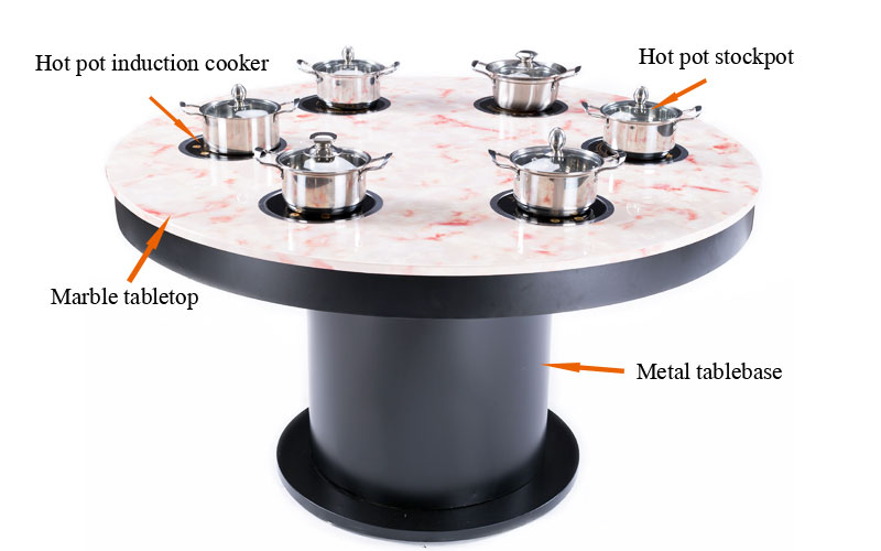 CENHOT Shabu Shabu Restaurant Hot Pot Tables' structure