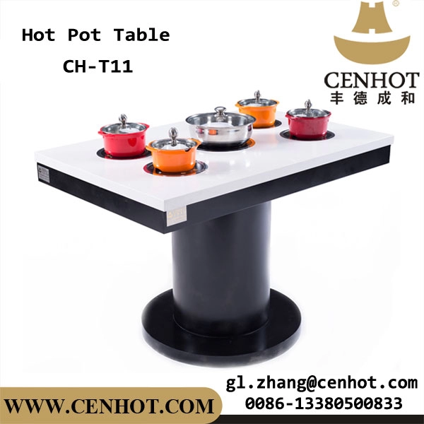 Mesa de jantar de restaurante personalizada comercial CENHOT mesa de panela quente interna