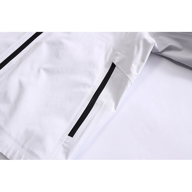 Jaquetas simples com fita adesiva seladas personalizadas por atacado com zíper à prova d'água