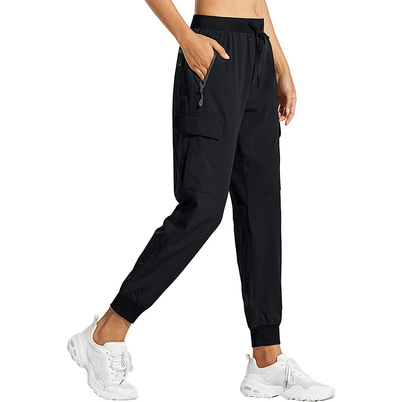 Calça jogger de carga feminina leve de secagem rápida para caminhada atlética treino lounge casual ao ar livre