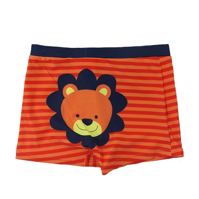 Shorts de natação para meninos com listras laranja