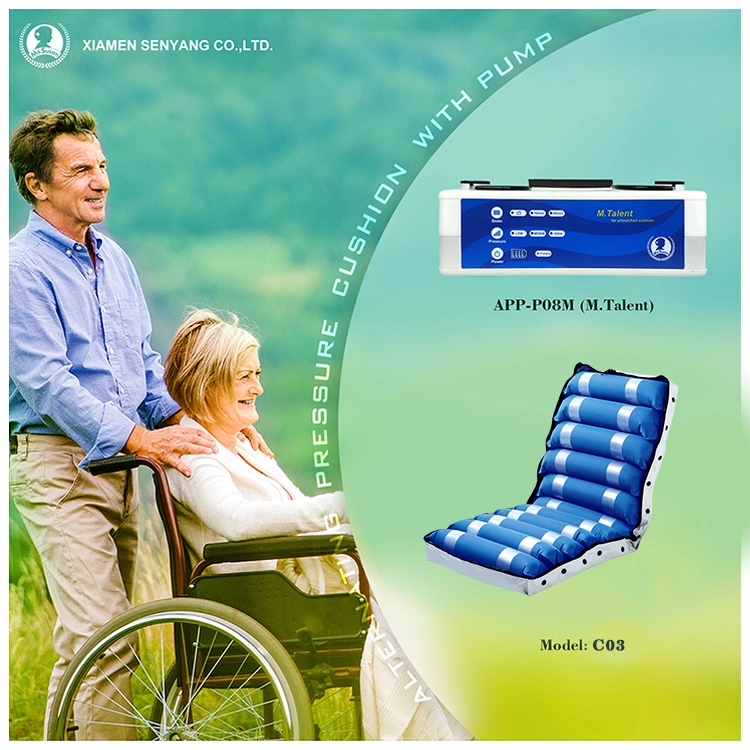 Zise personalizado conforto oem pressão alternada anti-escaras almofada inflável médica cadeira assento cadeira de rodas almofada de ar