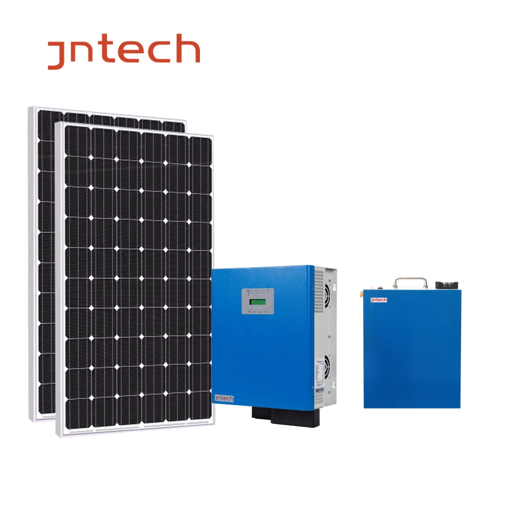 JNTECH Sistema de Energia Solar Completo Casa 5KW 3KW 1KW 2KW 4KW Off Grid Sistema Híbrido de Painel de Energia Solar