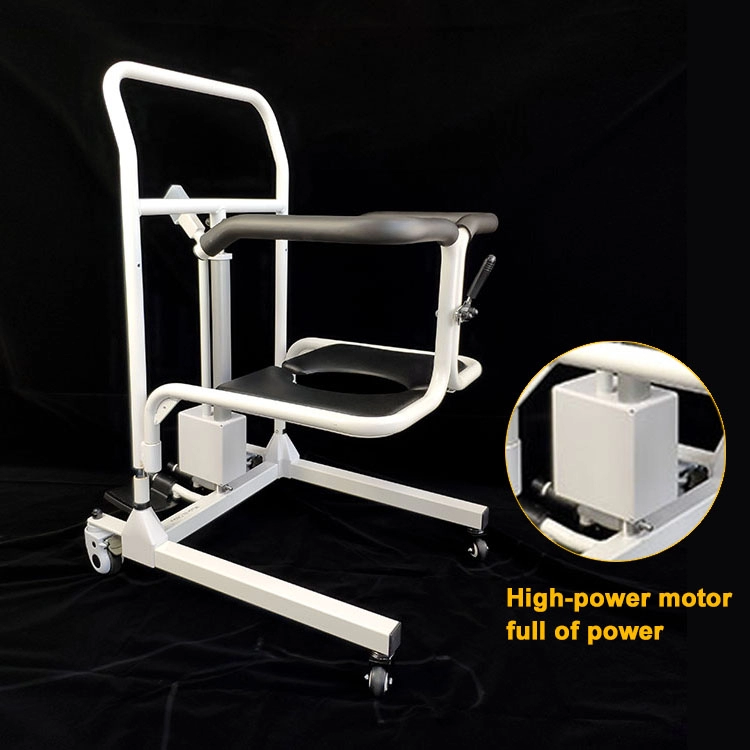Equipamento de toalete elétrico portátil médico de fácil movimentação hidráulica cadeira de rodas de transferência de enfermagem cadeira de cômoda paciente