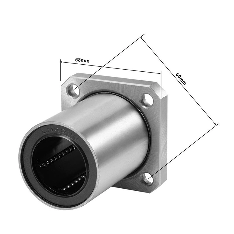 LMK30UU Flange Quadrado Linear 3D CNC Rolamentos de Esferas 30mm Diâmetro Diâmetro 45mm OD 64mm Comprimento