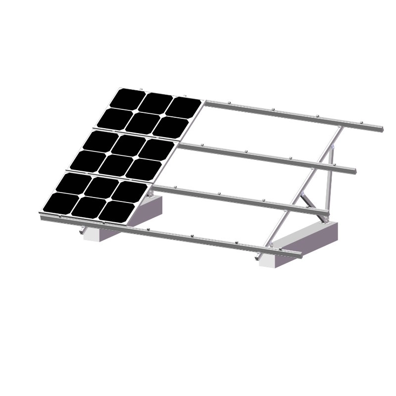 Solução de montagem de bloco de concreto solar