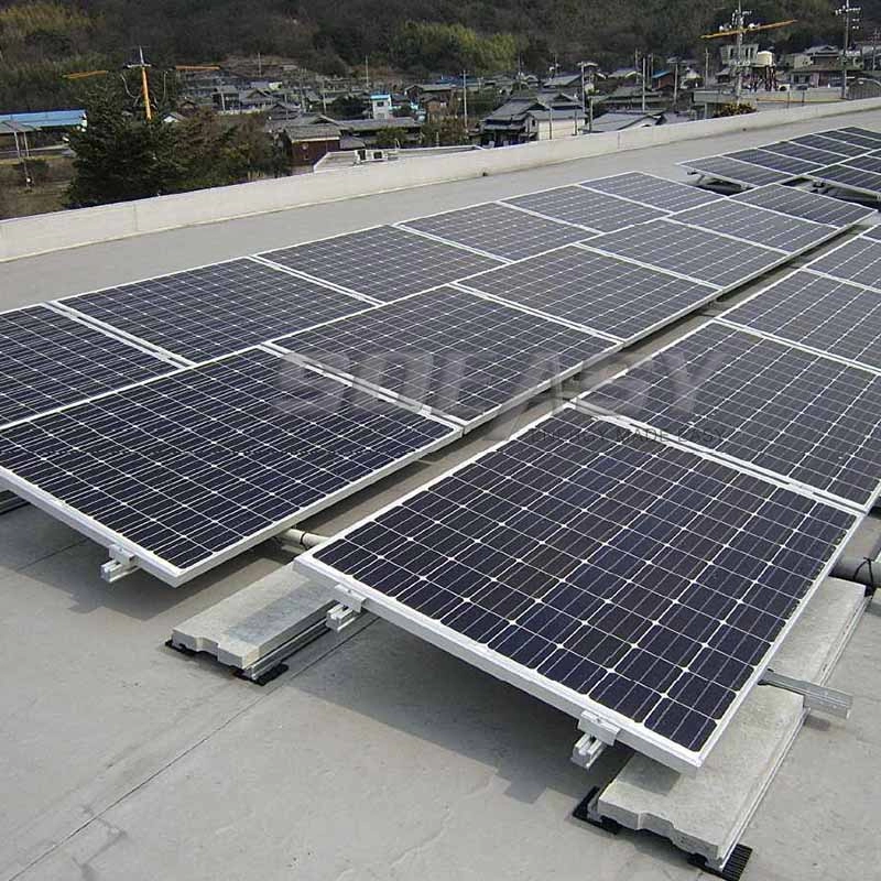 suporte de lastro de telhado plano solar de design profissional