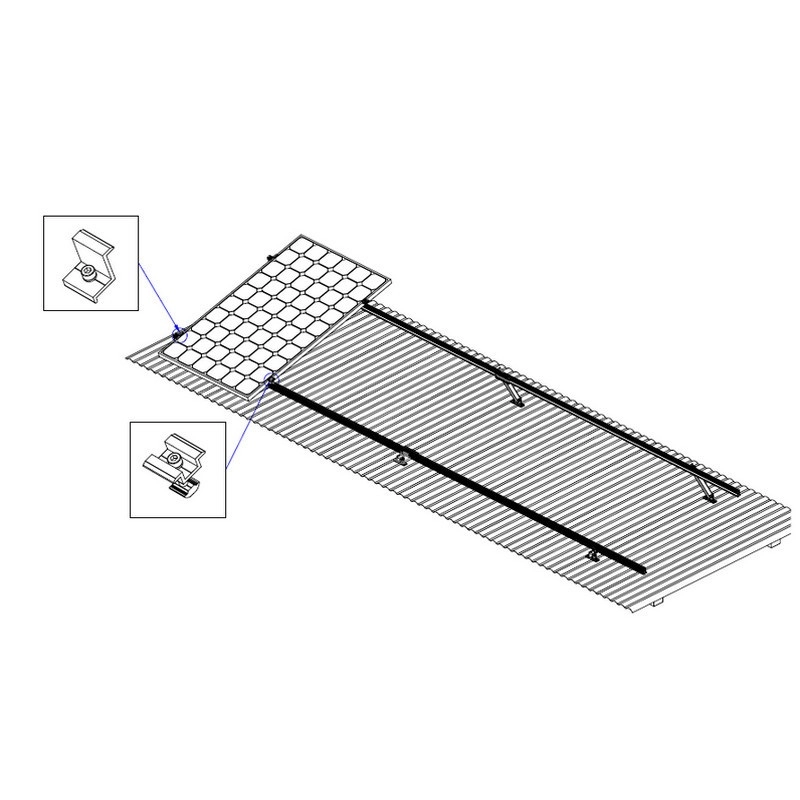 Solução de montagem fotovoltaica ajustável solar