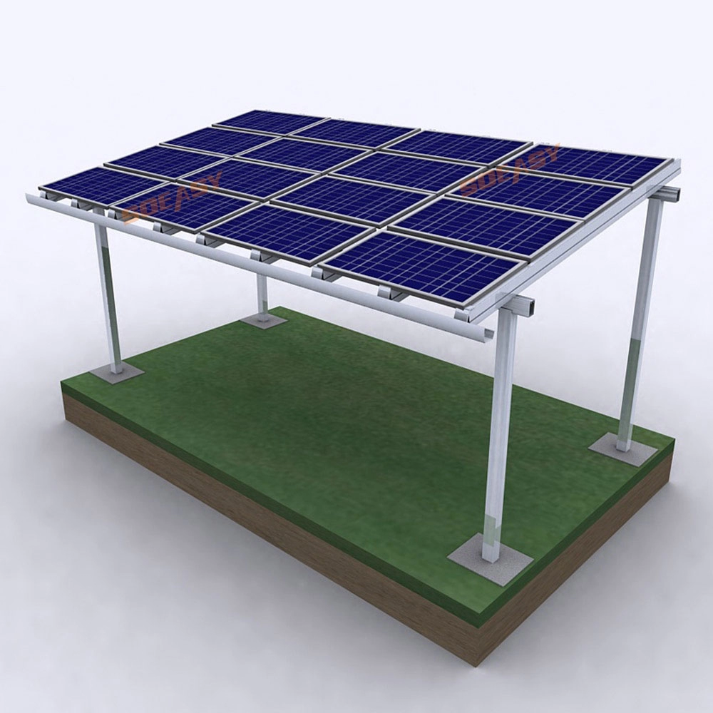 cremalheira de montagem de garagem solar de alumínio