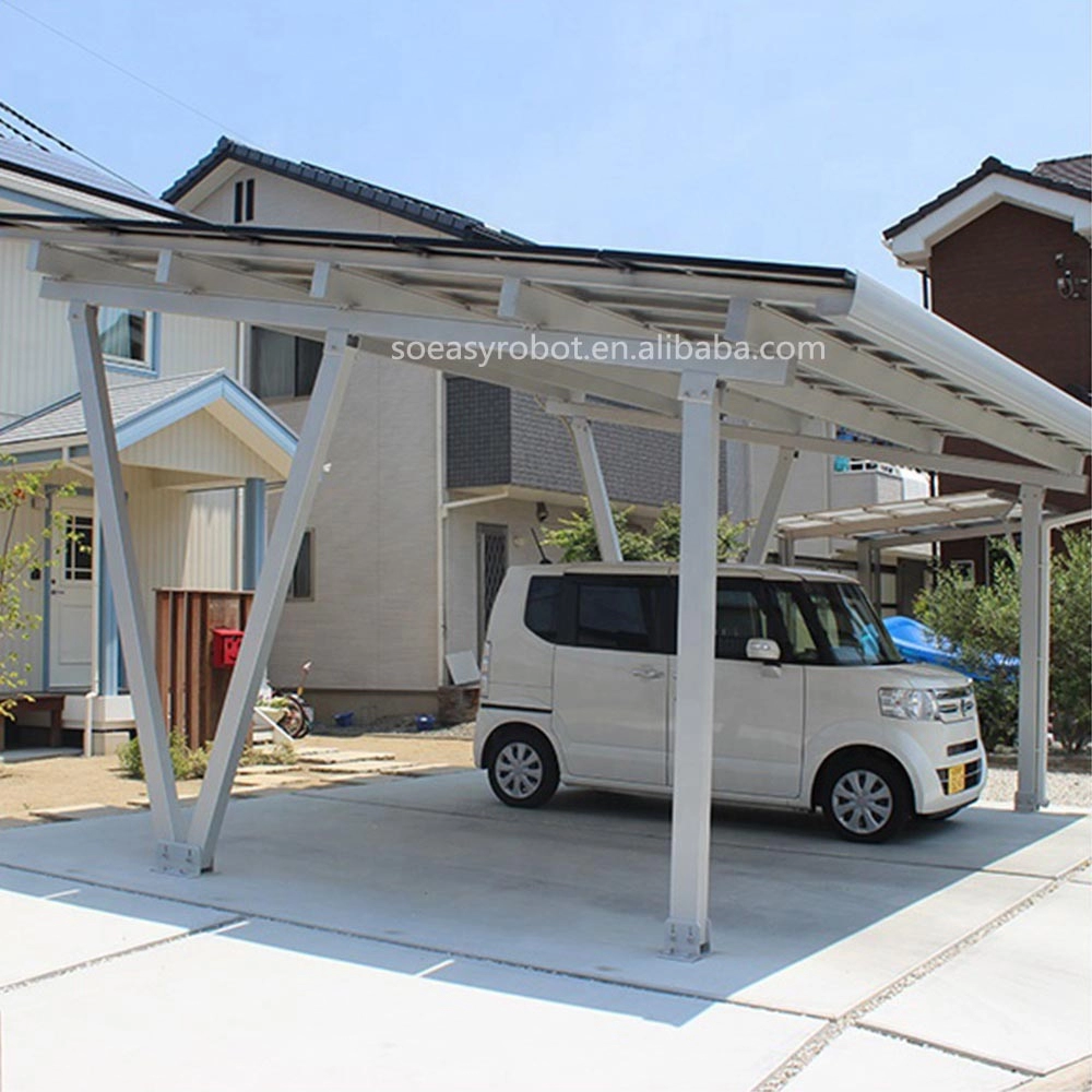 cremalheira de montagem de garagem solar de alumínio