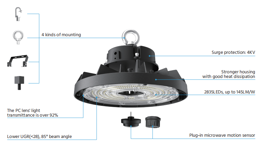 500W UFO high bay light