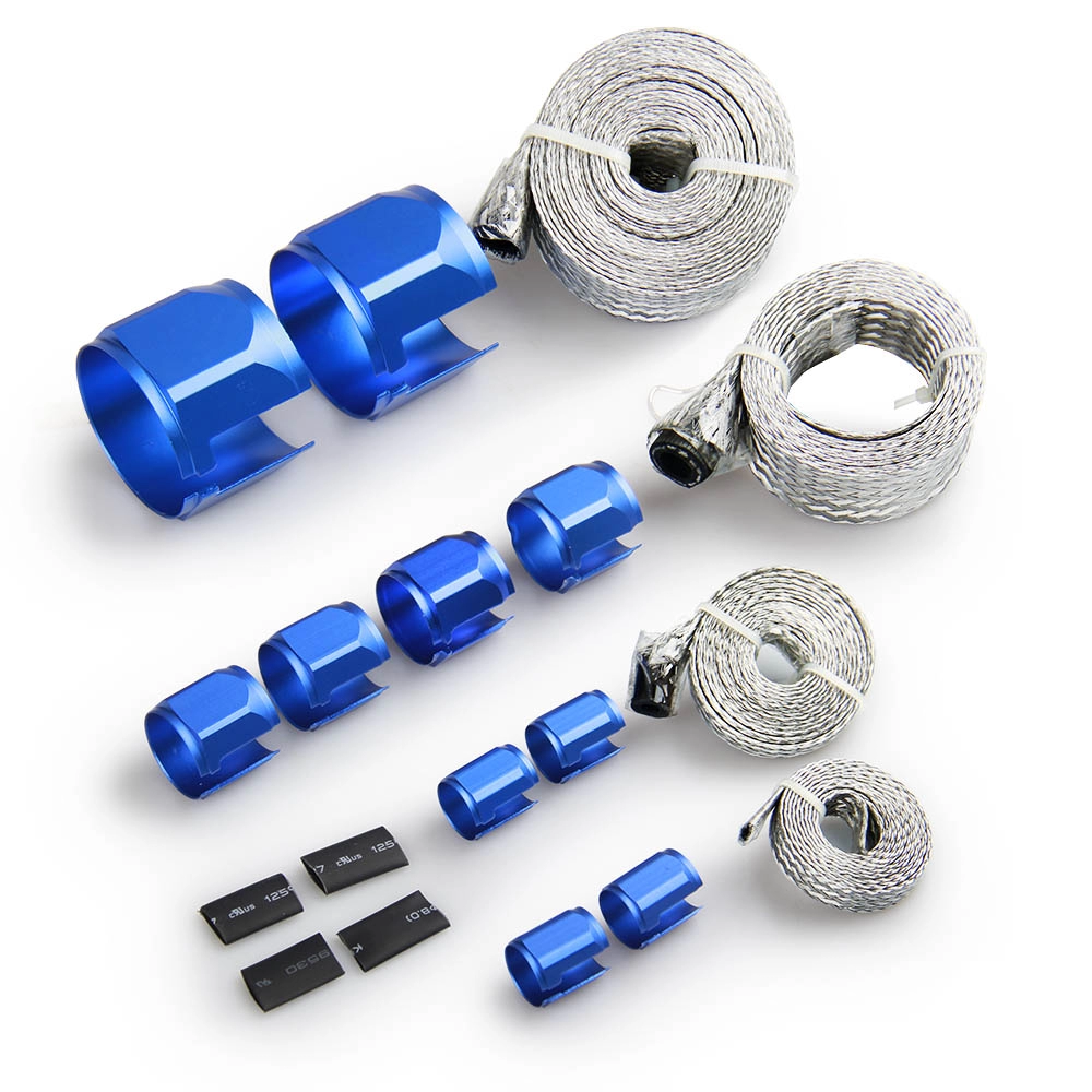 Kit de manga de mangueira trançada de aço flexível azul de alto desempenho