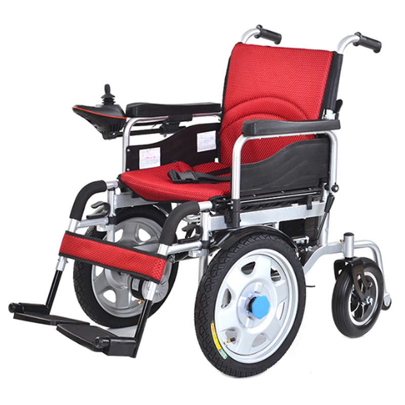 Cadeira de rodas elétrica de altura ajustável com encosto para idosos
