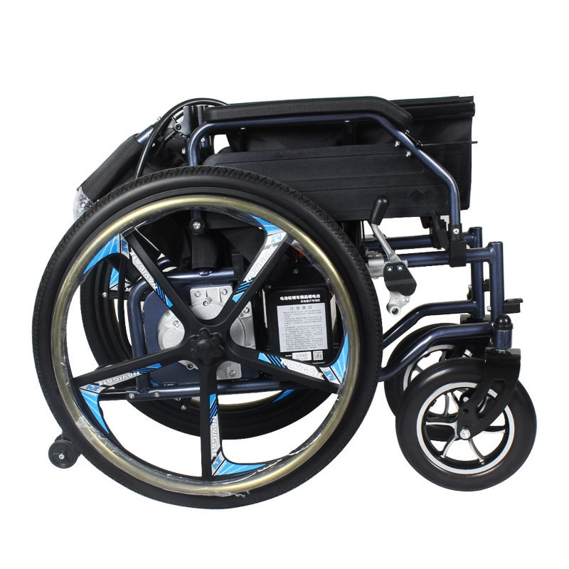 Cadeira de rodas elétrica dobrável para deficientes com controle remoto