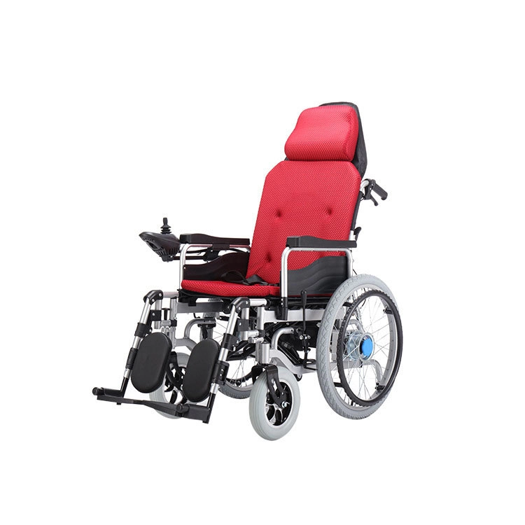Cadeira de rodas elétrica dobrável automática de aço de venda imperdível