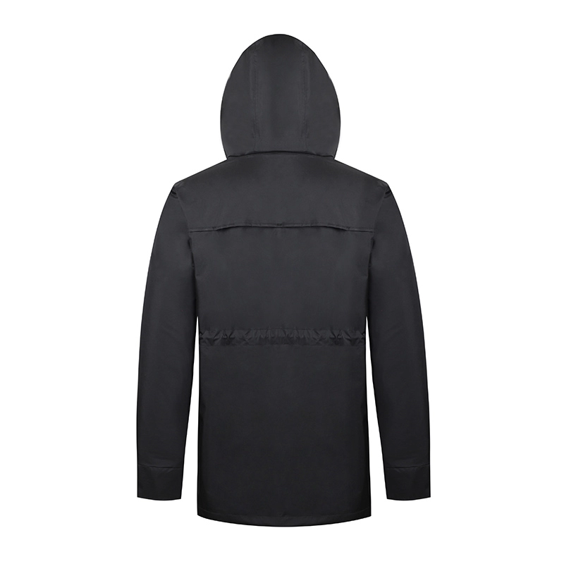 Jaqueta corta-vento preta de moda feminina com novo design