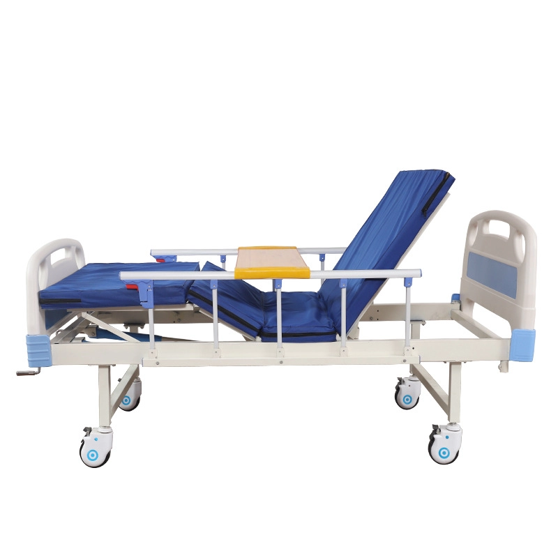 Manual de preço de fábrica 2 manivelas cama hospitalar médica