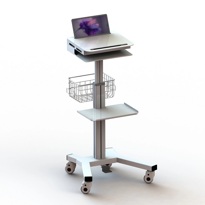 Estação de trabalho portátil de carrinho de notebook médico móvel tablet