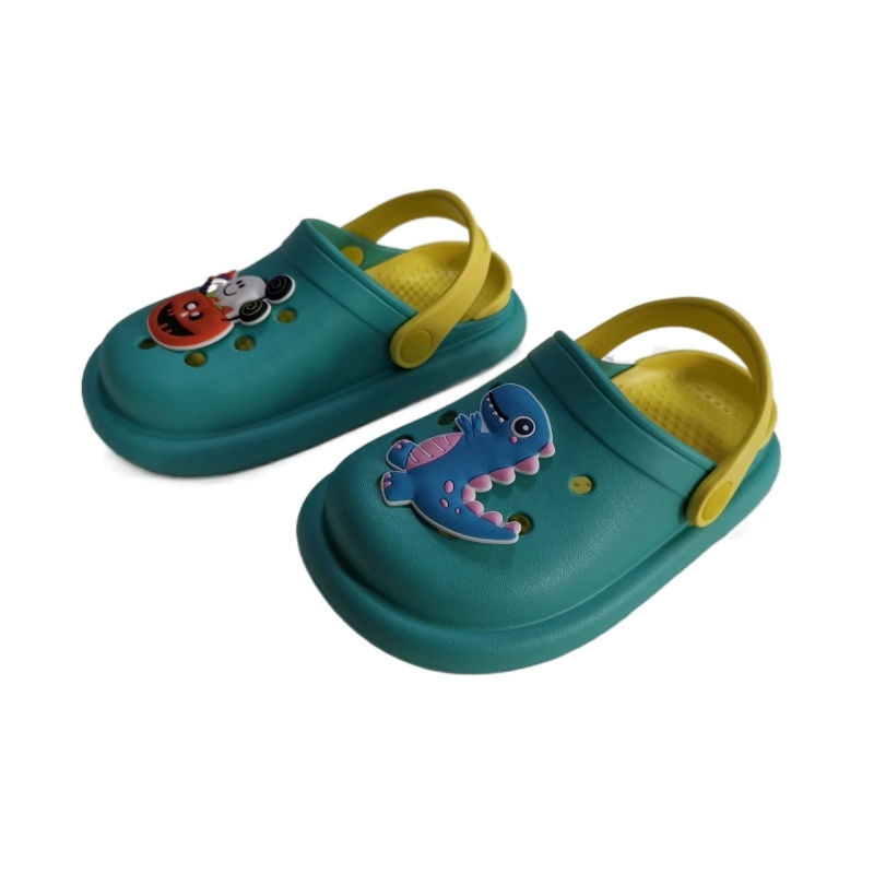 Sapatos antiderrapantes para crianças, sandálias de injeção de EVA com orifício de ar