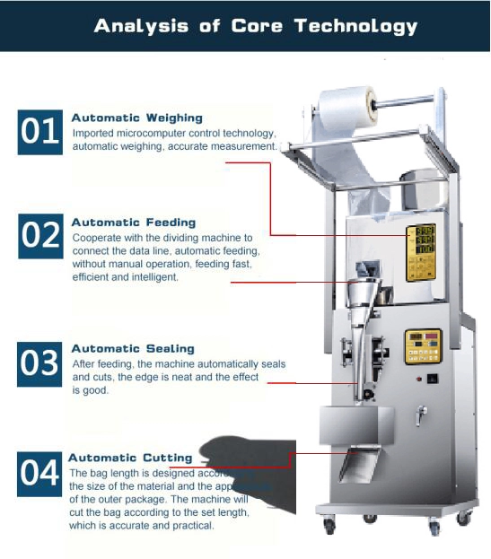 Máquina de embalagem automática de peso de enchimento multifuncional