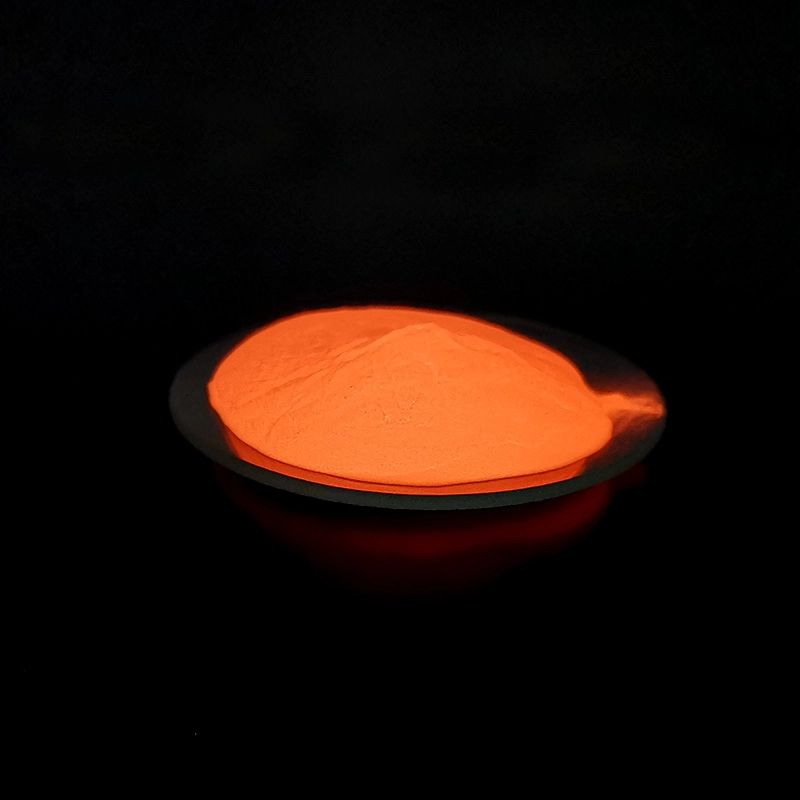 Pigmento fotoluminescente brilhante laranja à prova d'água para sinal de segurança
