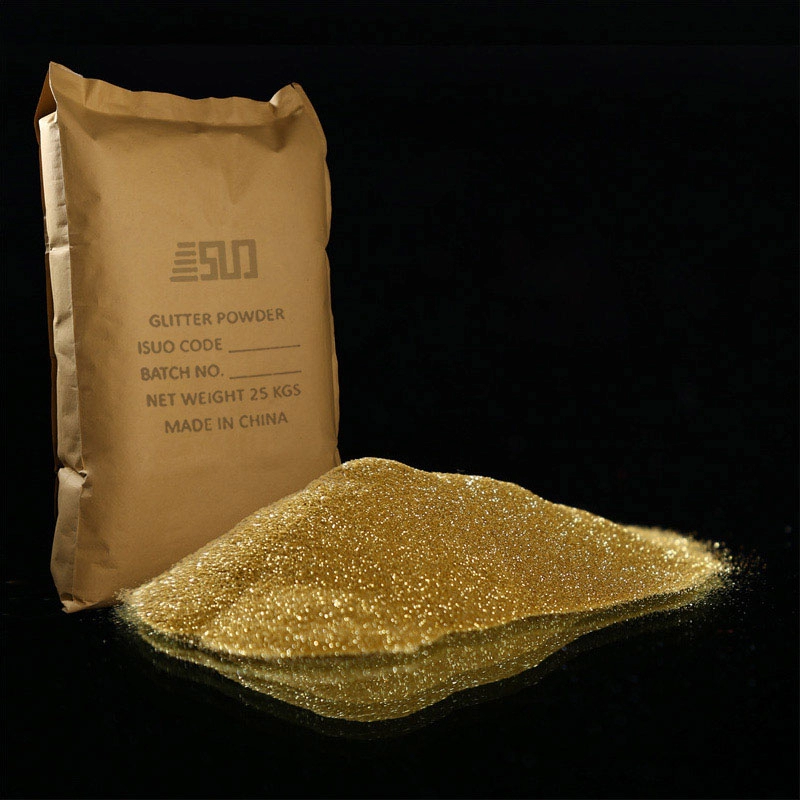 Brilho PET dourado forte resistente a solventes