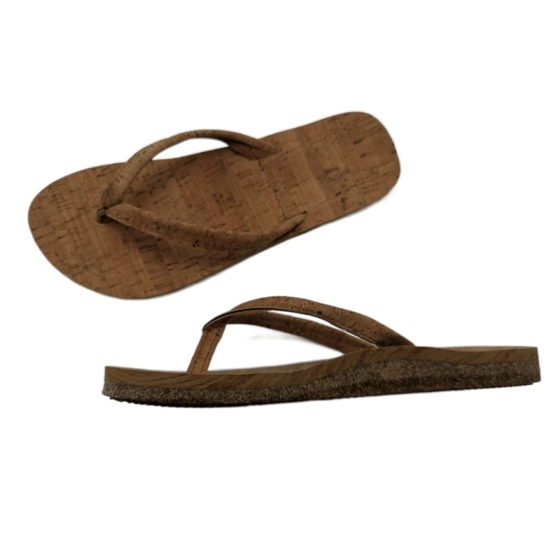 sandália de sapatos de material de cortiça natural