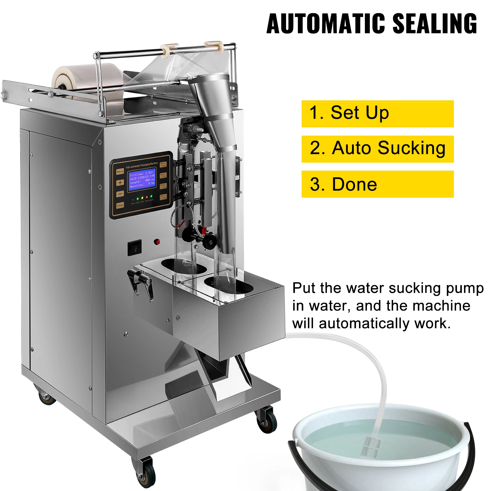 Máquina automática de enchimento e selagem de doces de gelo para picolés de gelo líquido
